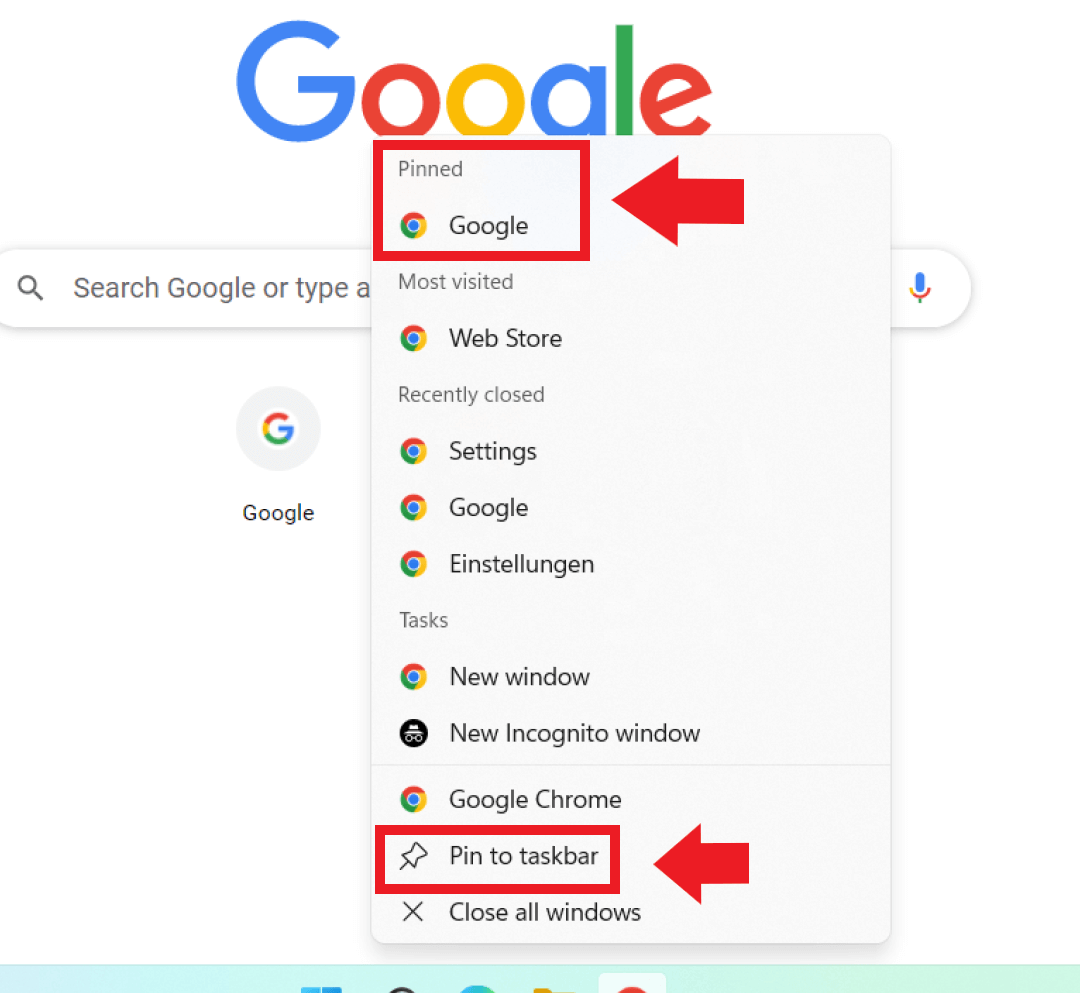 ️ Cómo agregar Google a mi barra de tareas ️ Iborra